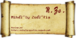 Mihály Zsófia névjegykártya